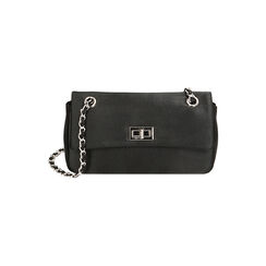 Borsa a tracolla in raso nero, Primadonna, 215124675RSNEROUNI, 001 preview