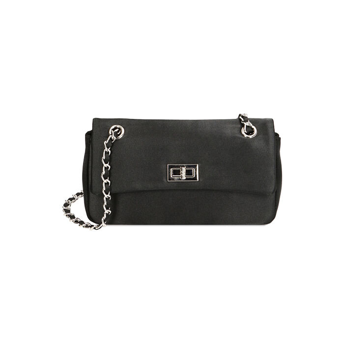 Borsa a tracolla in raso nero, Primadonna, 215124675RSNEROUNI