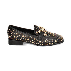 Mocassino nero borchiato basso, Primadonna, 244943801EPNERO035, 001 preview