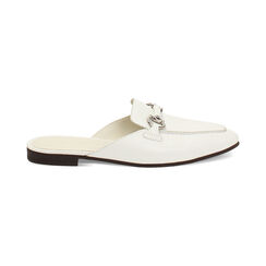Sabot donna bianchi in pelle, Primadonna, 257725526PEBIAN036, 001 preview