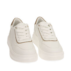 Sneakers bianche glitter, 212866023EPBIAN038, 002a