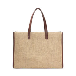 Sac à bandoulière femme beige en tissu, Primadonna, 252324124TSBEIGUNI, 004 preview