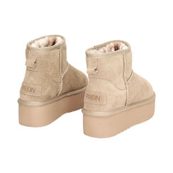 Stivaletti invernali taupe in camoscio con para di 4,5 cm, Primadonna, 26N801250CMTAUP035, 004 preview