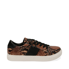 Sneakers marroni stampa pitone, Primadonna, 162619071PTMARR035, 001a