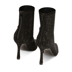 Botines negros en microfibra con detalles en piedras - 9,5 cm, Primadonna, 264906911MPNENE035, 004 preview