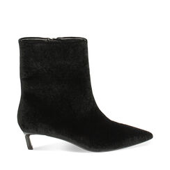 Bottine noire en velours, Primadonna, 244981210VLNERO035, 001a