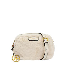 Borsa a tracolla in faux fur panna, Primadonna, 265700565FUPANNUNI, 001a