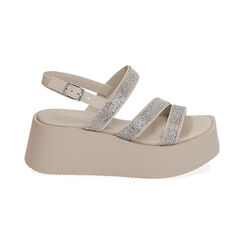 Sandalias crema, cuña 6 cm , Primadonna, 19M982407EPPANN035, 001 preview
