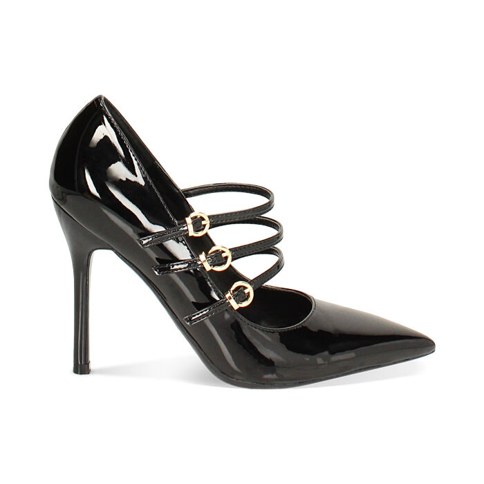 Décolleté nere in vernice, tacco 10,5 cm, Primadonna, 242186104VENERO035