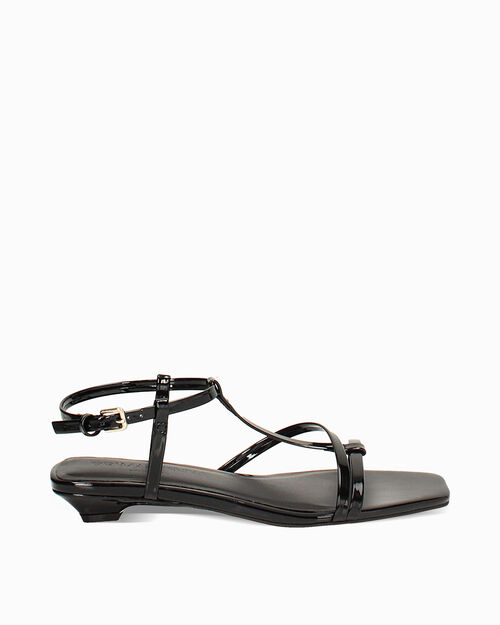 WOMEN SHOES SANDAL SYNTHETIC PATENT NERO, 
