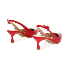 Décolleté slingback donna rosse, tacco 6 cm, Primadonna, 252118215EPROSS035, 004 preview