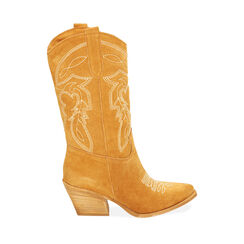 CALZATURA STIVALE CAMOSCIO COGN, Primadonna, 21A500901CMCOGN036, 001a