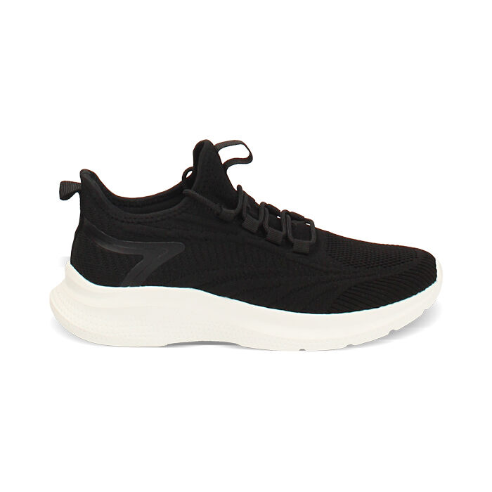 Slip-on femme noire en tissu, Primadonna, 25P405102TSNERO035