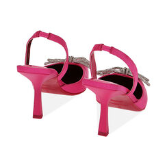 D&eacute;collet&eacute; slingback gioiello fucsia, tacco 8,5 cm, Primadonna, 212161210RSFUCS036, 003 preview