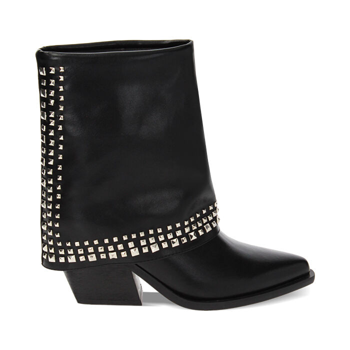 Bottines noires avec clous, Primadonna, 233073172EPNERO035