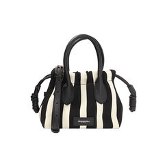 Mini bag donna nera e panna in canvas, Primadonna, 25F511706CANEPAUNI, 001 preview