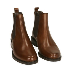 Chelsea boots cognac in pelle, tacco 3,5 cm , Primadonna, 20L921012PECOGN035, 002 preview