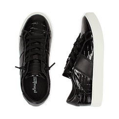 Sneakers noires en vernis, Soldés, 162619071VENERO036, 003 preview