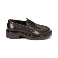 Mocassini platform neri in pelle, Primadonna, 22B811207PENERO035, 001 preview