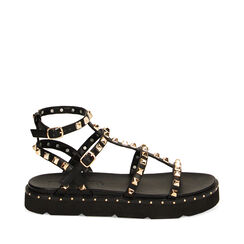WOMEN SHOES FLAT SYNTHETIC NERO, Primadonna, 254959301EPNERO035, 001a