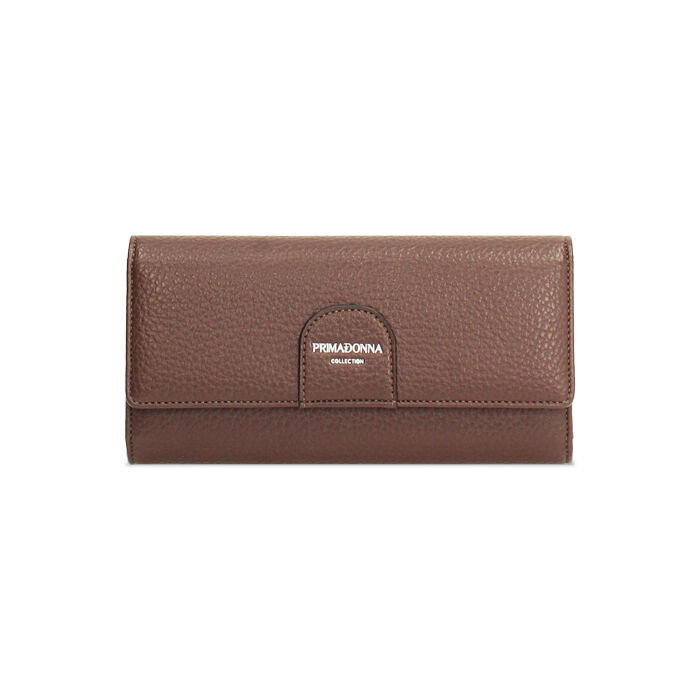 Portefeuille élégant en brun foncé, Primadonna, 265702125EPMOROUNI