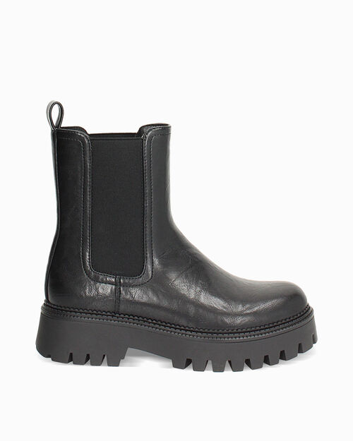 Beatles neri con tacco in gomma di 5 cm, BLACK