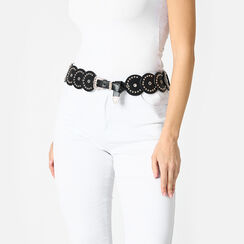Cinturón de mujer negro, Primadonna, 25B400026EPNEROUNI, 002a