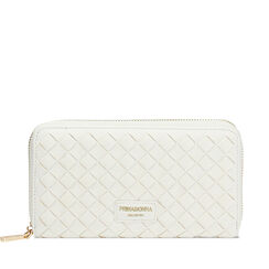 Cartera de mujer blanca entrelazada, Primadonna, 255700503EIBIANUNI, 001a