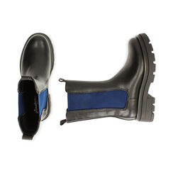 Chelsea boots nero/blu, tacco 5 cm , Primadonna, 180610101EPNEBL036, 003 preview