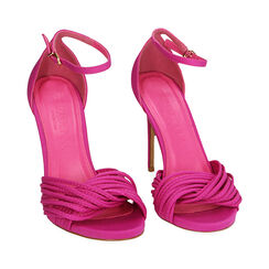 Sandali fucsia in lycra, tacco 10,5 cm , Primadonna, 192131028LYFUCS036, 002 preview