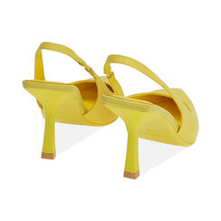 Slingback gialle in lycra, tacco 7,5 cm , Primadonna, 192161201LYGIAL036, 004 preview