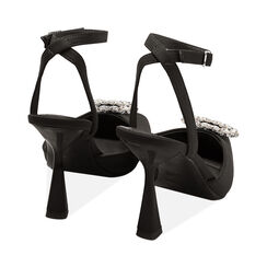 Décolleté slingback gioiello nere, tacco 10 cm, Primadonna, 214961205LYNERO035, 003 preview
