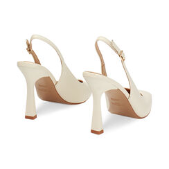Escarpin cr&egrave;me talon 9,8 cm, Chaussures, 274934237EPPANN036, 004 preview