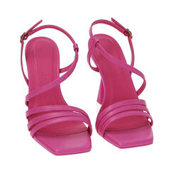 Sandali fucsia, tacco 9,5 cm, Primadonna, 214912902EPFUCS036, 002 preview