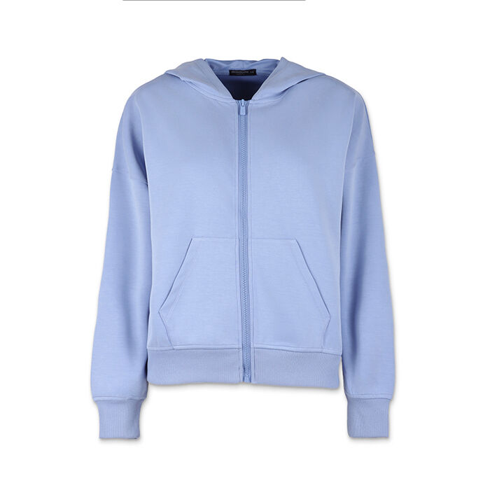 Felpa donna celeste in tessuto, Primadonna, 25L202304TSCELEM