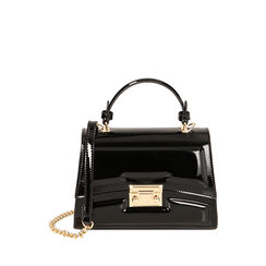 BAG MINI BAG SYNTHETIC PATENT NERO, Primadonna, 225125079VENEROUNI, 001a