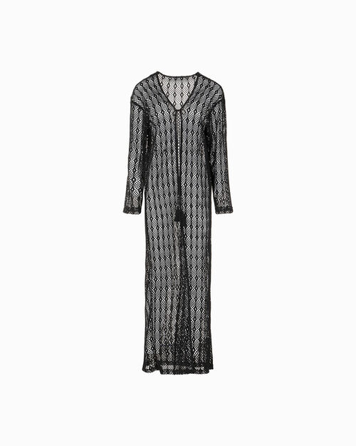 ROPA PONCHO TEJIDO NERO, BLACK