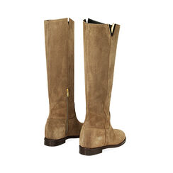 Stivali taupe in camoscio, tacco 2,5 cm, Primadonna, 22L601105CMTAUP041, 003 preview