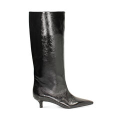 Stivali neri in naplack con tacco 4,3 cm, Primadonna, 264959501NPNERO036, 001a