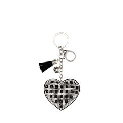 Portachiavi a cuore nero e argento, 240376537MPNEARUNI, 001a