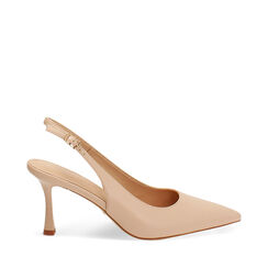 D&eacute;collet&eacute; slingback beige tacco 8 cm, Primadonna, 274929701EPBEIG036, 001a