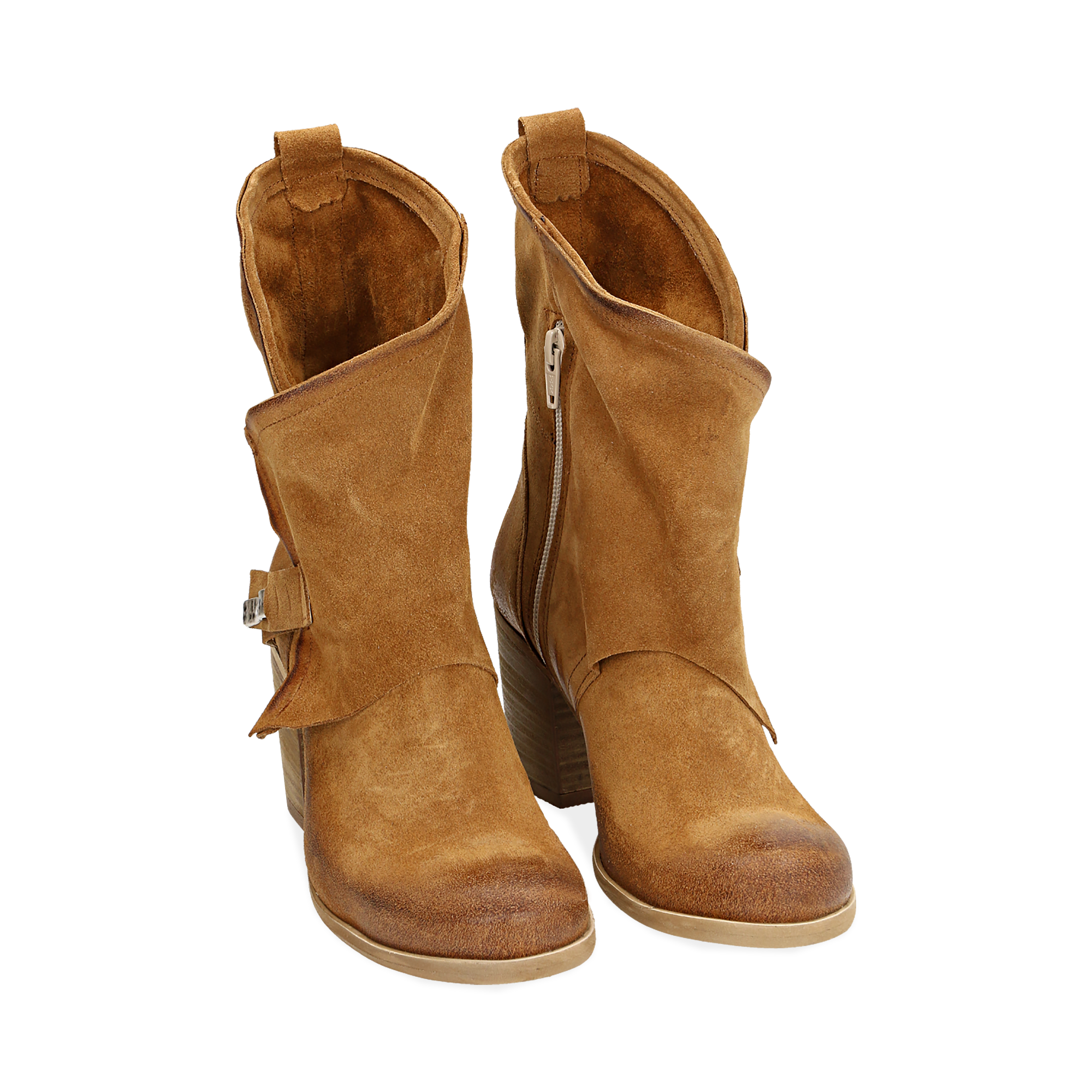 bottines camel nubuck