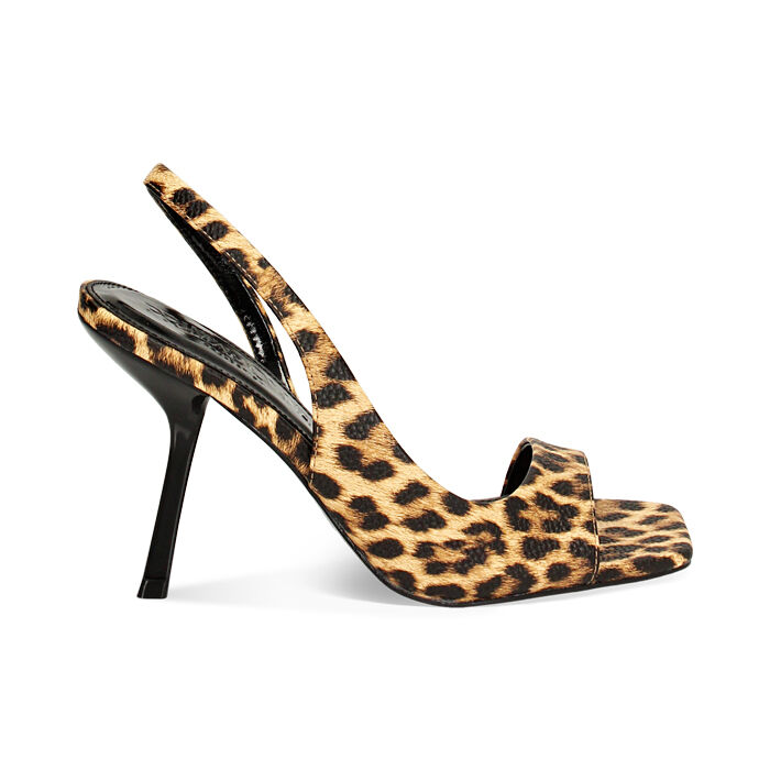 Sandalo donna leopardati fashion, tacco 9,5 cm, Primadonna, 252178111EPLEOP035