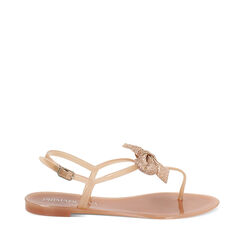 Sandalias de playa para mujer beige en PVC, Primadonna, 254740605PVBEIG036, 001a
