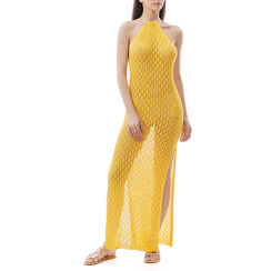 Vestito lungo arancio macramè, Primadonna, 21B492610TSARANUNI, 001a