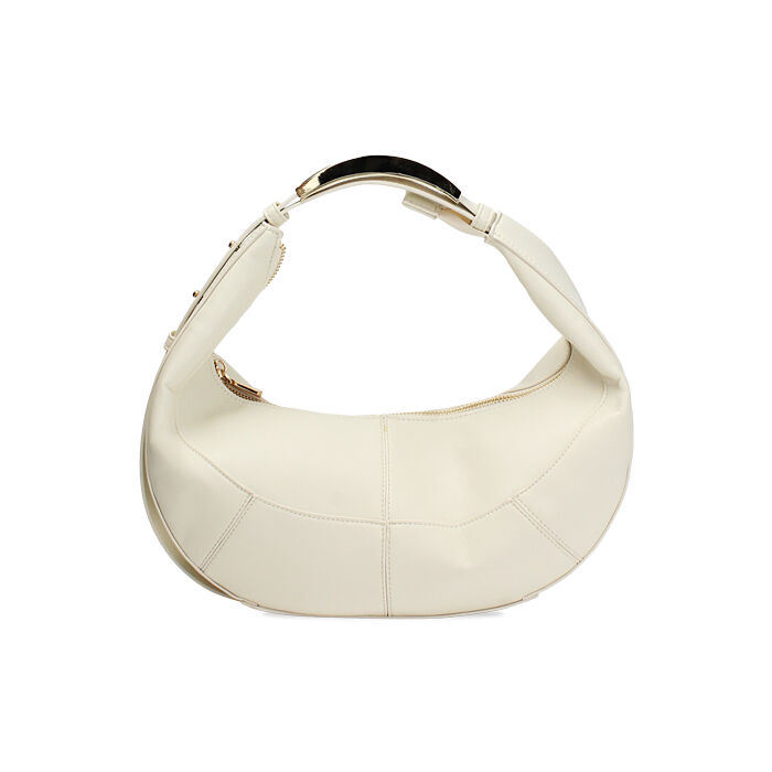 Bolso de mano crema con bandolera fija, Primadonna, 275130159EPPANNUNI