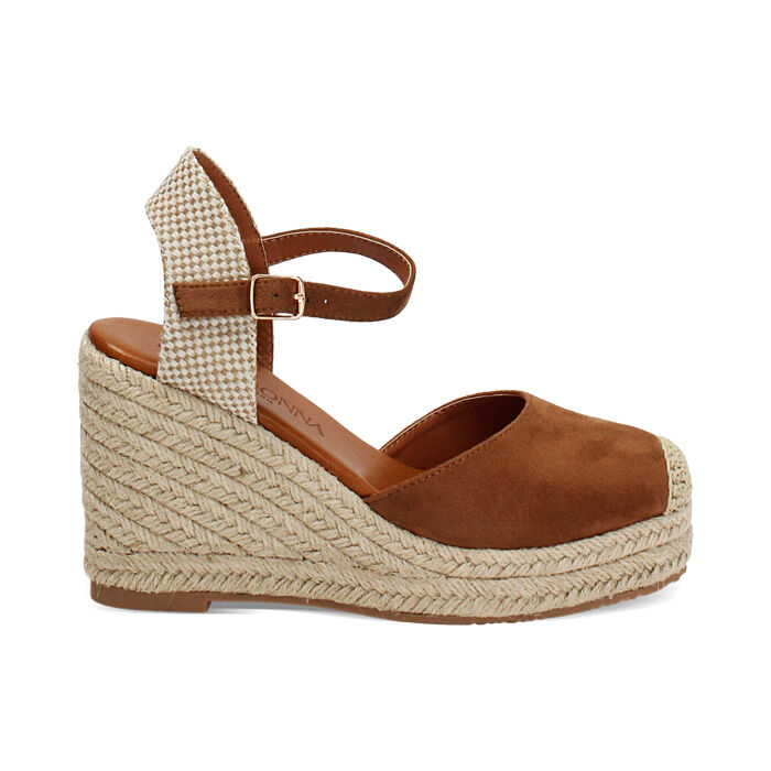 Alpargatas cognac tac&oacute;n 9,5 cm, Primadonna, 274920102MFCOGN035