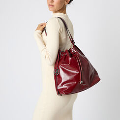 Mochila burdeos brillante con tres bolsillos, Primadonna, 265700587EUBORDUNI, 002 preview