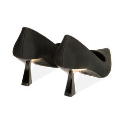 Décolleté nere in tessuto, tacco 7 cm, Primadonna, 224954507LYNERO035, 003 preview