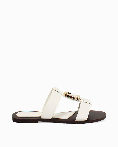 Sandali bassi bianchi eleganti, WHITE